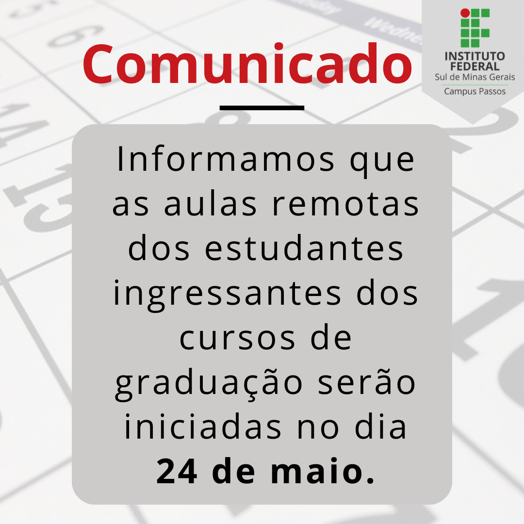 Comunicado 24 de maio